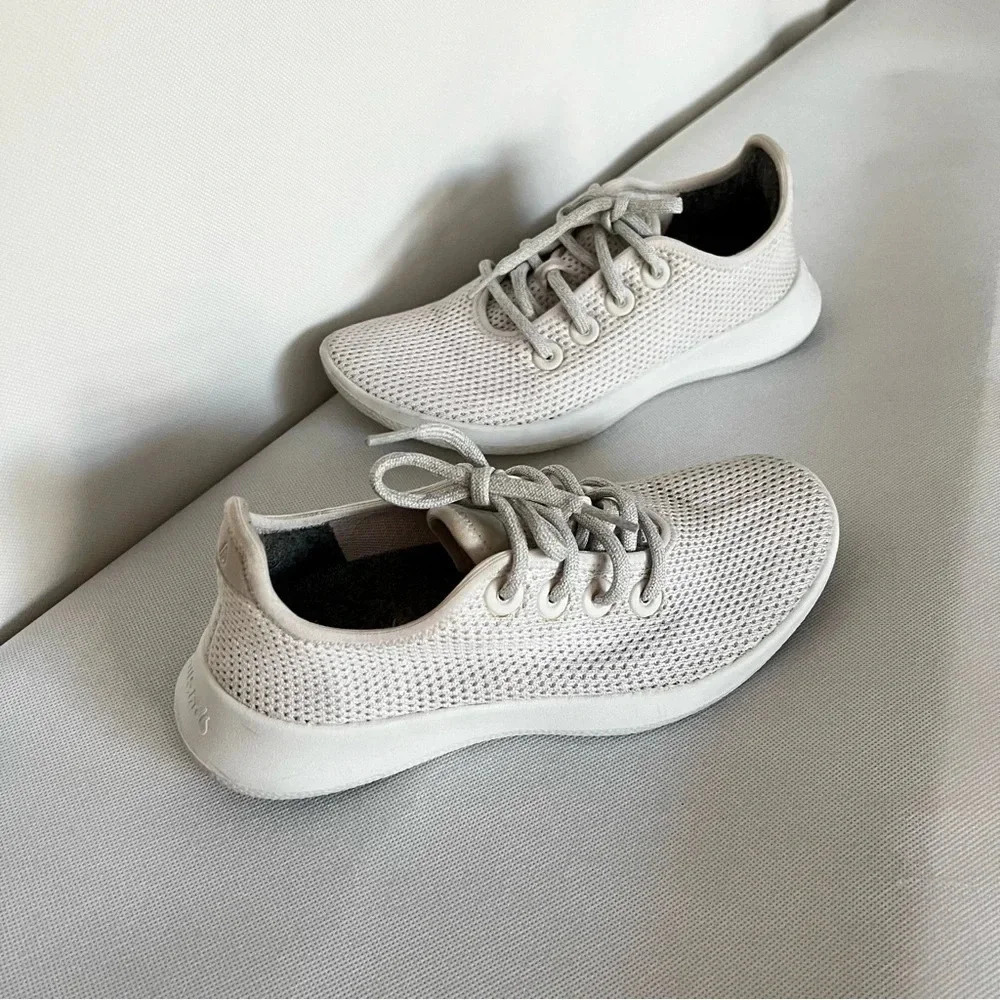 Allbirds Tree Runners Size 7 Kaikoura White (White Sole) Sneakers Shoes Comfy